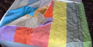 22 farbige Blöcke 5 Jahre x 60" RECHTECK Polyester Tischdecke Picknick Linie - Bild 1 von 5