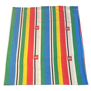 Vintage Lego Maniac Flat Sheet Full Size Red Blue Black Yellow Green EUC - Picture 1 of 2