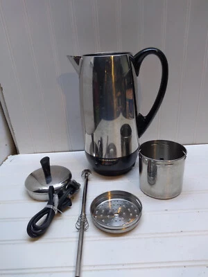 Farberware Percoladora Eléctrica 12 Tazas Acero Inoxidable Cafetera Automática EE. UU. Foto 1 de 4