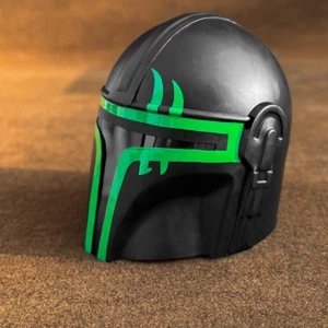Elmetto Mandaloriano Verde Replica Star Wars Cosplay Prop Din Djarin’s Iconic Helm - Foto 1 di 6