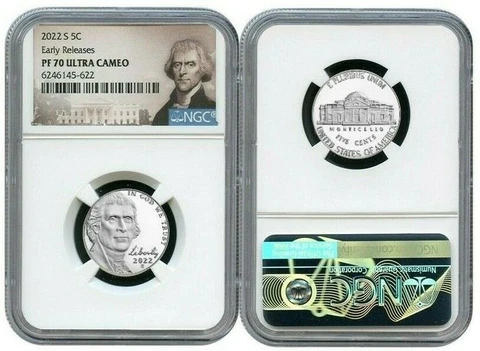 2022 S JEFFERSON NICKEL 5C NGC PF 70 ULTRA CAMEO EARLY RELEASES R6 Cover