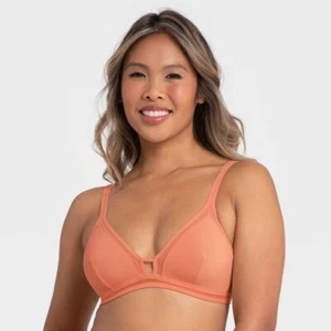 All.You.LIVELY Women's Mesh Trim Bralette - Terracotta M - Picture 1 of 2