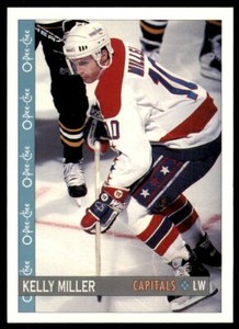 1992-93 O-Pee-Chee Kelly Miller . Washington Capitals #142
