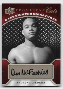 2009 UPPER DECK PROMINENT CUTS CAGE FIGHTER AUTOGRAPH Andrew McFedries #CFSAM - Picture 1 of 1
