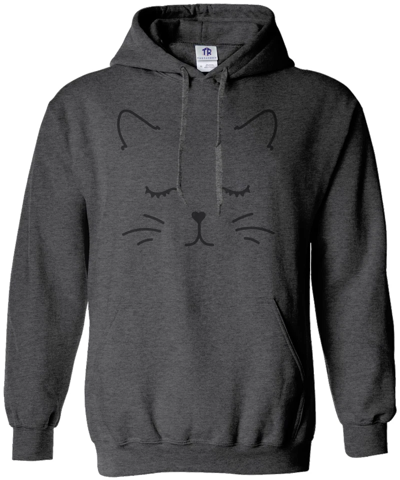 Sudadera con Capucha Unisex Kitty Cat Face Mascota Gatito Amante Regalo Maullido Foto 1 de 1