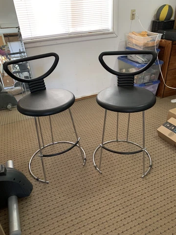 2 Nardis Bar Stools by Nobu Tanigawa for Fasem Mid Century Modern -Boulder, CO Cover