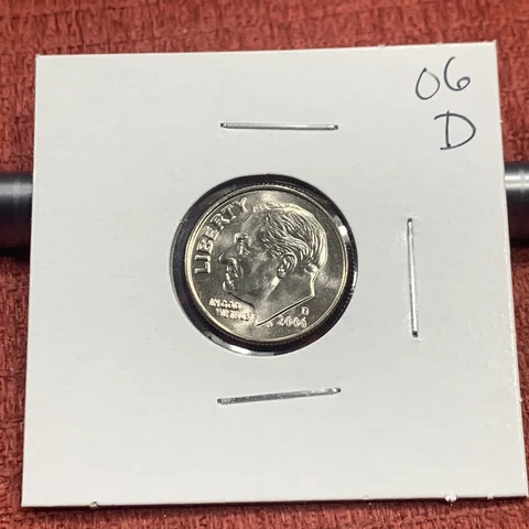 2006 D Roosevelt Dime BU From A Bank Roll Free Shipping Cover