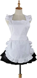 Cute White Retro Kitchen Restaurant Women Aprons for Women Girls Waitress Apron - Picture 1 of 4