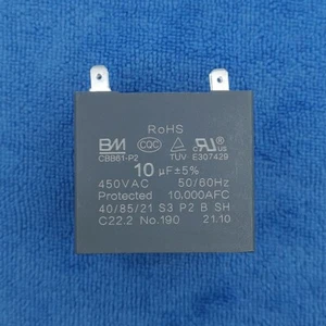 1pc CBB61 10uF 10 mfd 450V AC 4 Terminal Mini Split Capacitor for Fan Motor - Foto 1 di 4