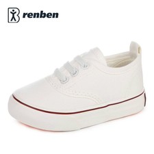 girls white canvas sneakers