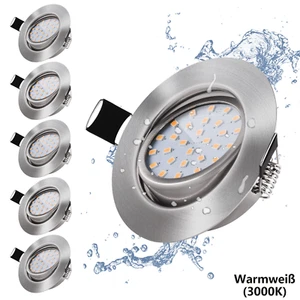 6x LED Einbau Strahler 5W Einbauleuchten Decken Leuchte Set Einbau Spot 230V - Bild 1 von 12
