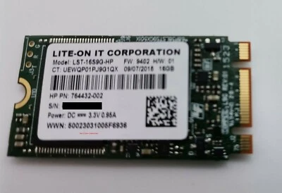 16GB Lite-ON LST-16S9G-HP  HP PN:764432-002  M.2 SSD NGFF 2242 Key B+M  - Bild 1 von 2