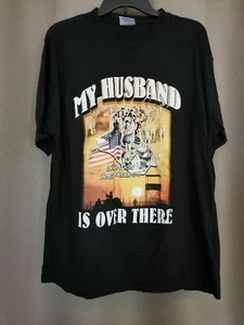Militär Frau XL Grafik T-Shirt USMC Taq A Ddum Militär Ehepartner Irakische Freiheit - Bild 1 von 5