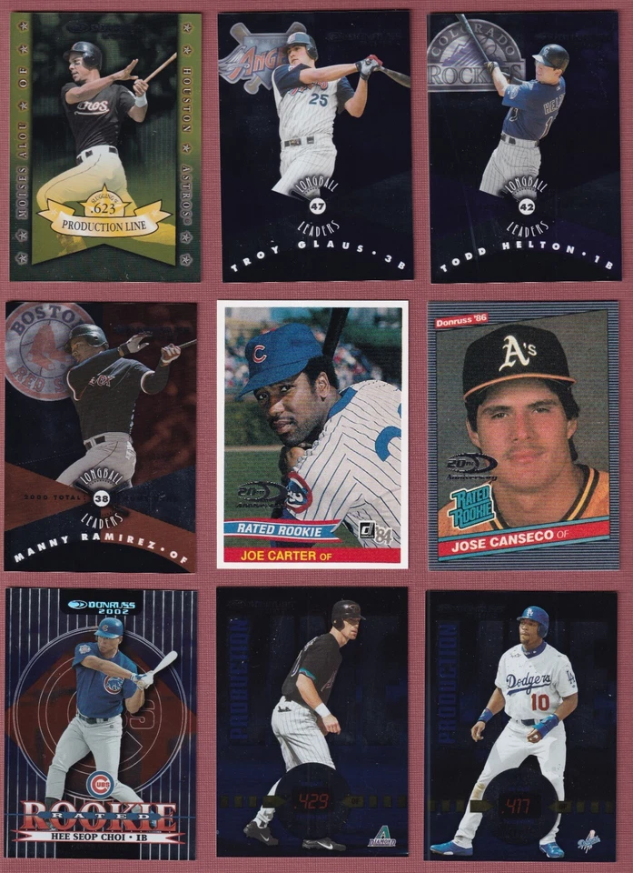 2001-2003 Donruss Baseball Inserts, Stat Line * You Pick * - Image 1 of 1
