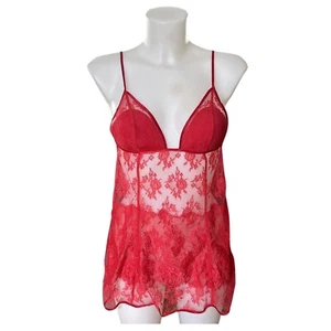 VICTORIA’S SECRET Nachthemd rot Spitze Gr. S - Bild 1 von 3