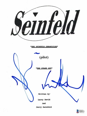 JASON ALEXANDER JERRY SEINFELD SIGNED SEINFELD AUTO PILOT FULL SCRIPT BECKETT Cover