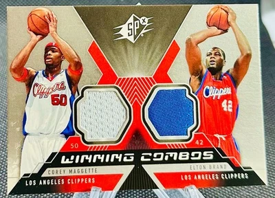 2005-06 Upper Deck SPx Combos ganadores Clippers Doble Jersey Marca Elton Maggette Foto 1 de 2