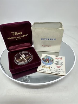 1988 PETER PAN Disney Rarities Mint 1oz 999 FINE Silver round Proof #02808 - Image 1 of 4