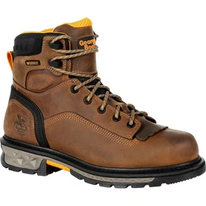 GEORGIA BOOT Carbo-Tec LTX Waterproof Composite Toe Work Boot, Black And Brown, - Picture 1 of 7