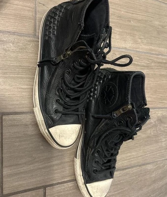 De colección Converse X John Varvatos Cuero Tachonado Parte Superior Alta Foto 1 de 3