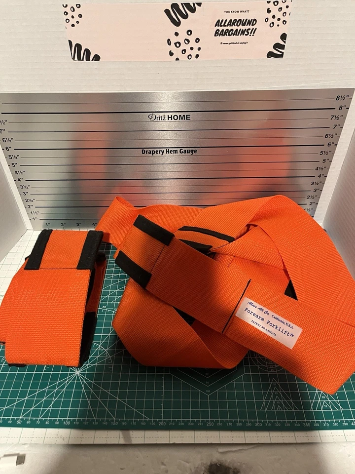 Correa de elevación y movimiento para carretilla elevadora de antebrazo naranja  Foto 1 de 4