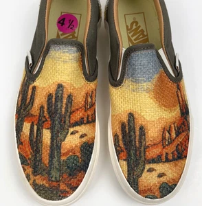 VANS Zapatos Sin Cordones Cali Tapiz Cactus Skate Tenis Clásicos Talla M4.5 W6 NUEVO - Imagen 1 de 23
