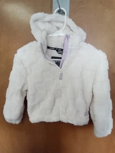 White Soft Girls Justice Brand Jacket With Hood Size Xs 5/6 - Picture 1 of 3