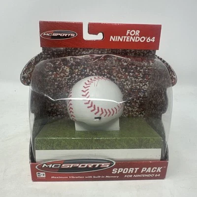 Mad Catz (Nintendo 64) Rumble Pack MCSports Baseball Sport Pack w/ Memory NEW - Image 1 of 4