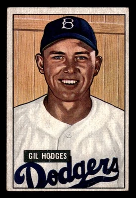 1951 Bowman Baseball #7 Gil Hodges Muito Bom *k1 - Imagem 1 de 2