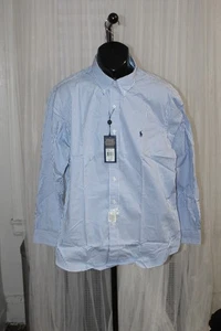 Ralph Lauren klassisches blau/weiß gestreiftes Button Down Hemd. Gr. 17,5 / 34 - 35 - Bild 1 von 7