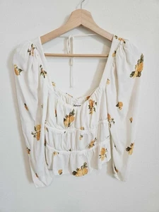 Reformation Milk Maid Cottagecore Plath Floral Constance Blouse Size XS - Picture 1 of 11