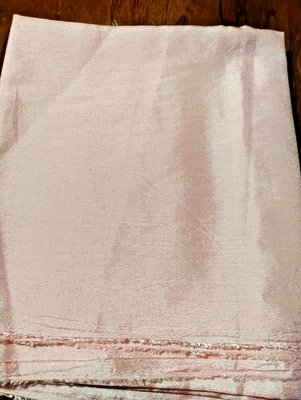 FABRIC REMNANT LIGHT WEIGHT MEDIUM PINK SATIN 1-1/2 YDS X 42" - Image 1 of 3
