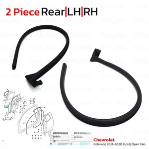Vertical Side Rear L+R Doors Rubber For Chevrolet Colorado 2Dr Cab 2012 - 2020 - Picture 1 of 6