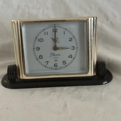Vintage alarm clock Slava mechanical wind up clock, soviet USSR 11 Jewels  - Image 1 of 4