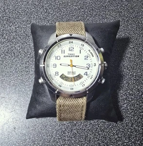 Orologio Uomo Timex Expedition Indigo WR 50M, Ottime Condizioni Con Cinturino In Tessuto - Foto 1 di 7