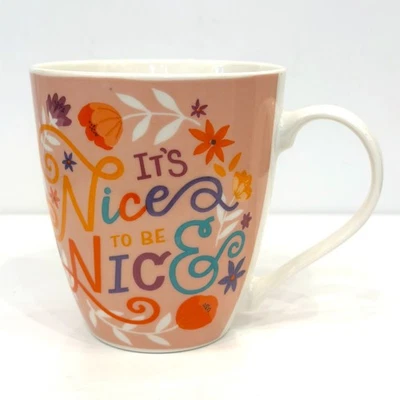 Pfaltzgraff BONITO PARA SER NICE Taza Café Grande Porcelana Taza Floral Naranja Rosa Foto 1 de 3