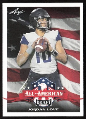 2020 Leaf Draft Jordan Love #71 Rookie Utah State Aggies - Image 1 of 2