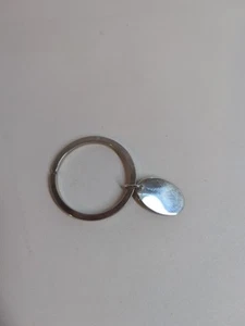 925 Sterling Silver Circular Keyring Split Ring NWOT Elegant - Picture 1 of 5