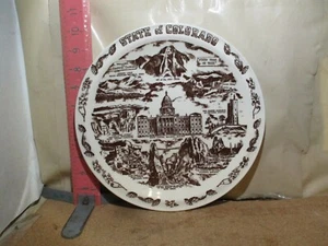 VERNON KILNS COLORADO PLATE - SIGHTS OF COLORADO AROUND 1950ISH - NO DAMAGE! - Picture 1 of 2