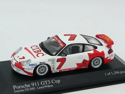 Porsche 911GT3 Cup Daytona 250 2003 Team Doncaster #7 1:43 MINICHAMPS 400 036907 - Immagine 1 di 4