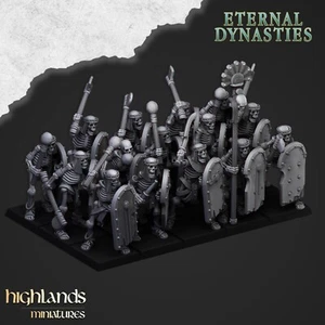 Highland Miniatures Ancient Skeletons with Hand Weapons - Picture 1 of 18