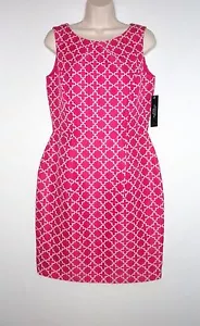 Nuevo con etiquetas Precio de venta sugerido por el fabricante $128 - tahari por ASL Estampado Geométrico Vaina Vestido, Fresa - Imagen 1 de 5