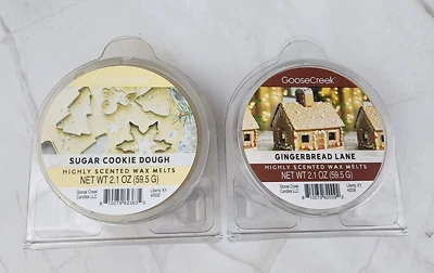 2 - La cera Goose Creek derrite pan de jengibre y azúcar masa para galletas 2,1 oz cada una nueva Foto 1 de 4