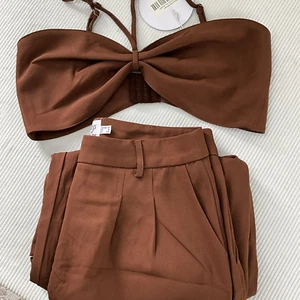 Princess Polly womens 2 Piece Brown Elana Set Crop Tank and Trouser size 12 BNWT - Bild 1 von 13