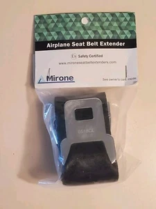MIRONE Airplane Seat Belt Extender, black. NEW Sealed Package. Adjust up to 32"  - Picture 1 of 10