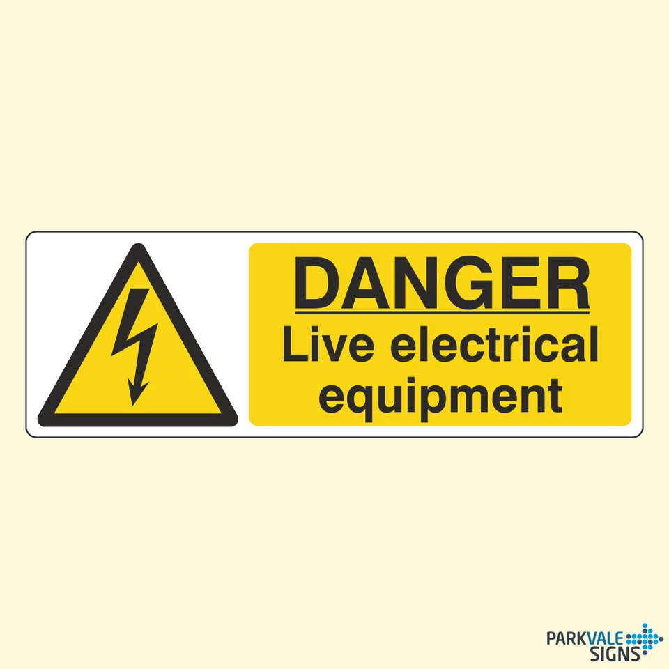 LASTING IMPRESSIONS (SIGNS) LIMITED Danger Live Electrical Equipment Electrical Warning Sign