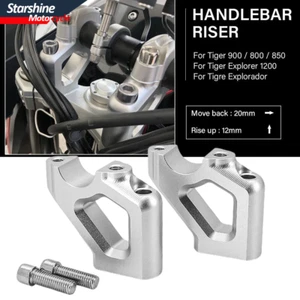CNC Motorcycle Handlebar Riser Clamp for Tiger 900 GT PRO LOW RALLY Tiger900 850 - Picture 1 of 14