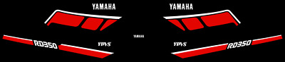 YAMAHA RD 350 LC N2 - 1UA - Kit Sticker Decals - YPVS RDLC 1986 - Black Model • 55€