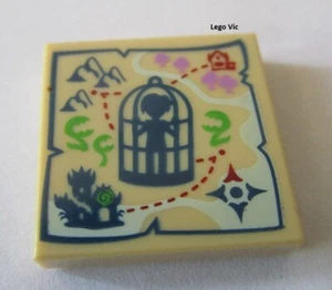 Lego 3068pb1061 x2 Tile Tan Map Elves 41184 41186 41185 41181 41187 MOC A100 new - Bild 1 von 1