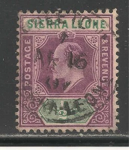 Sierra Leone #64 (A7) SG #73 FVF USED SON - 1903 1/2p King Edward VII - Picture 1 of 1